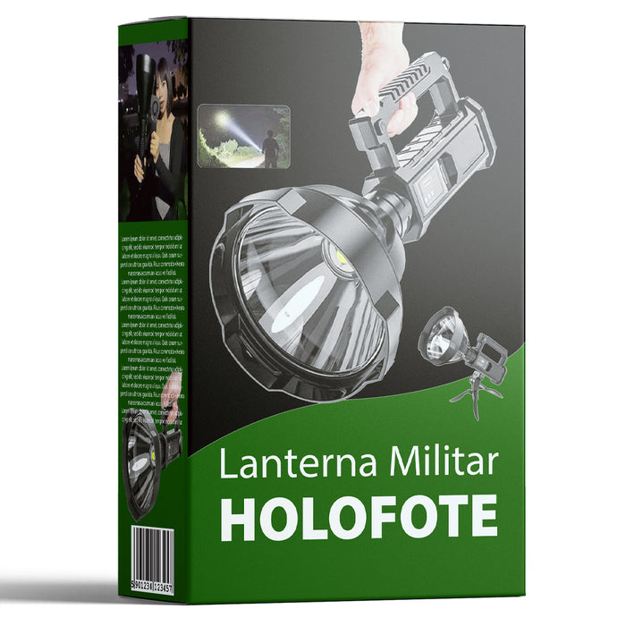 Lanterna Militar Holofote Multifuncional de Led FlashLight