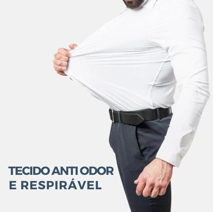 Camisa Social Masculina Seda Gelo - Anti Amassado + Brinde