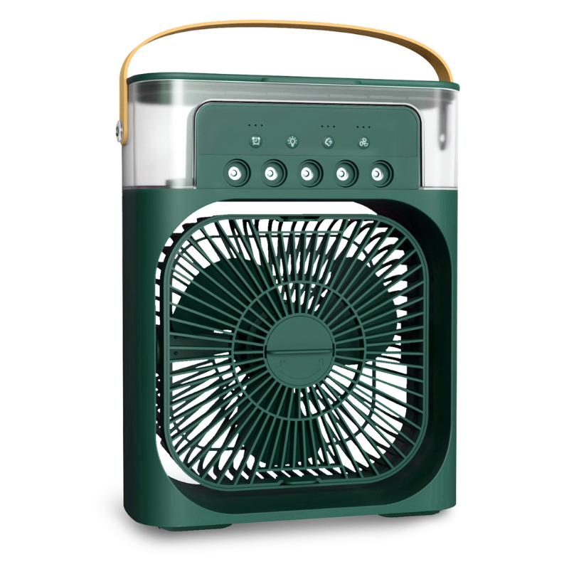 Mini Ventilador e Umidificador de Ar Portátil 4 em 1