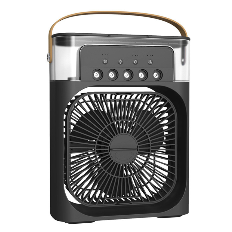 Mini Ventilador e Umidificador de Ar Portátil 4 em 1