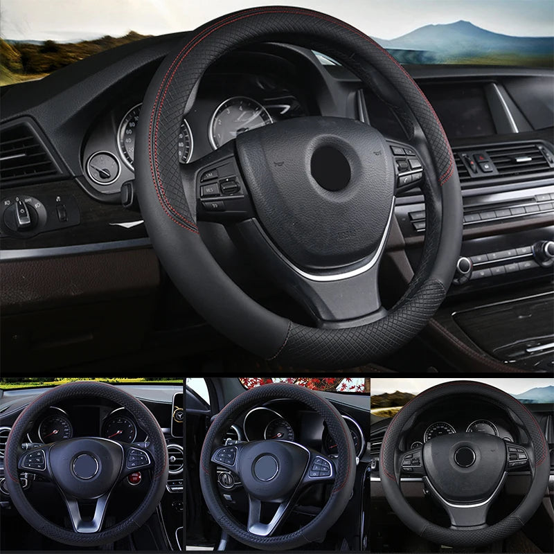Capa de Volante Universal de Couro para Carro