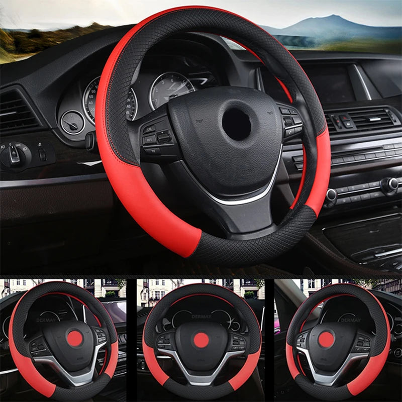Capa de Volante Universal de Couro para Carro
