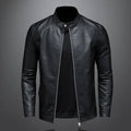 Jaqueta De Couro Masculino Casual Motoqueiro