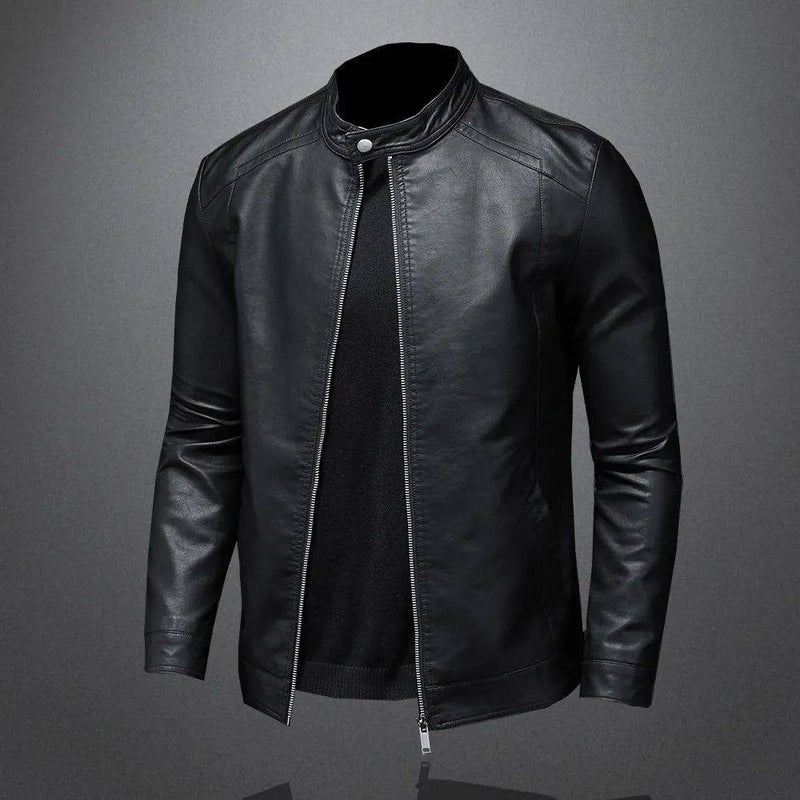 Jaqueta De Couro Masculino Casual Motoqueiro