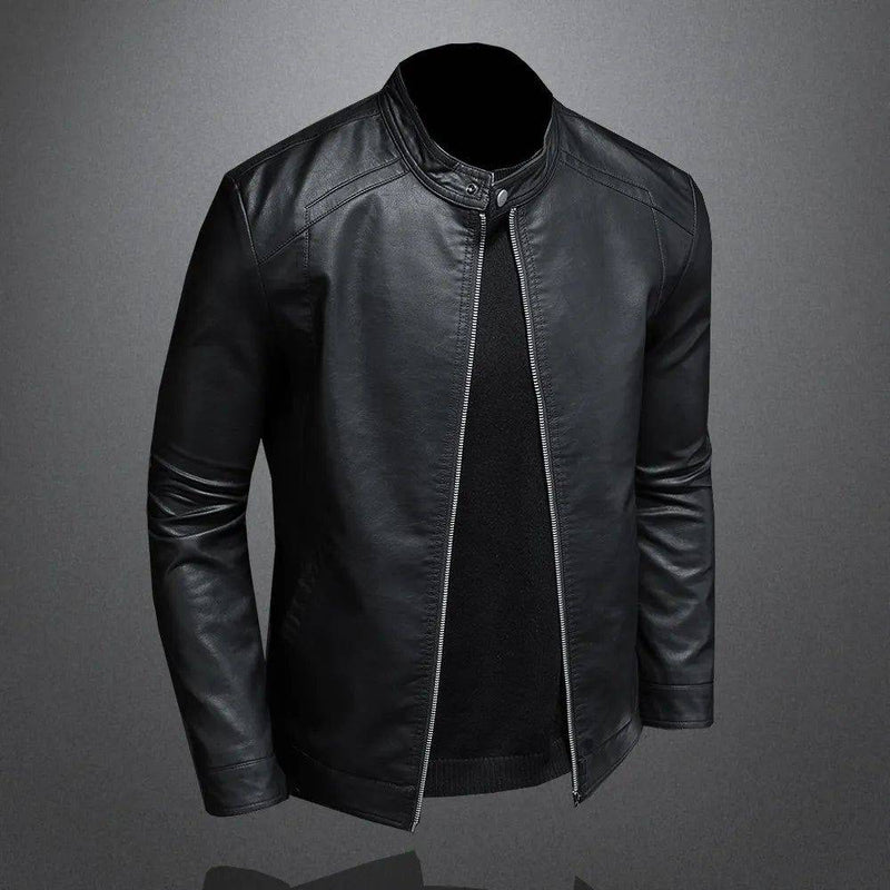 Jaqueta De Couro Masculino Casual Motoqueiro