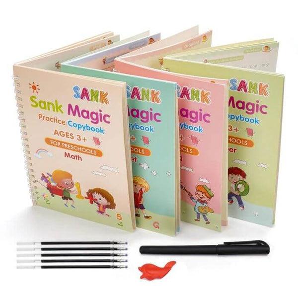 Cadernos de Caligrafia Mágicos - Kit com 4 Cadernos