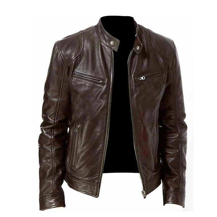 Jaqueta de Couro Masculina Racer Bellvian - BL156