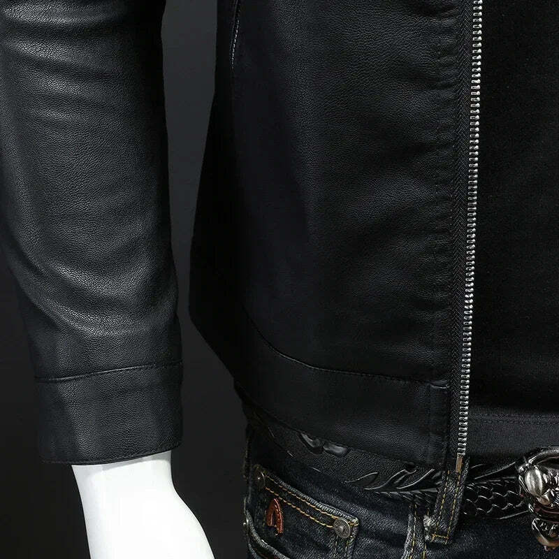 Jaqueta de Couro Motociclista Masculina Bellvian - BL126