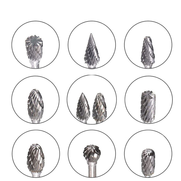Brocas rotativas conjunto com 10 peças