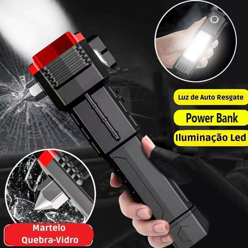 Lanterna Tática 4 em 1 com Powerbank Integrado - PAGUE 1 LEVE 2